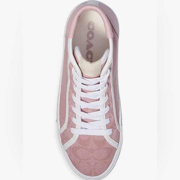 COACH HIGH TOP PLATFORM SNEAKERS CITYSOLE SIGNATURE JACQUARD CANVAS SIZES 9 & 10 - Picture 2 of 7